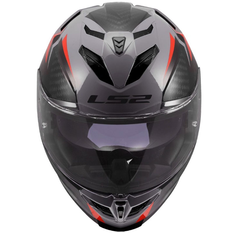 Integralna motociklistička kaciga LS2 FF818 Storm III Dynamo sjajna sivo-crvena