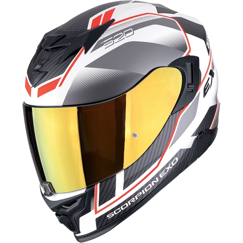 Integralna motociklistička kaciga Scorpion EXO-520 EVO AIR LENA mat bijelo-srebrno-crvena rasprodaja