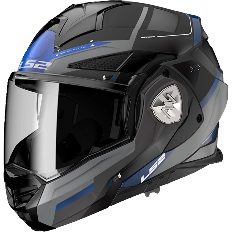 Preklopna motociklistička kaciga LS2 FF901 Advant X Spectrum crno-plavo-titanska