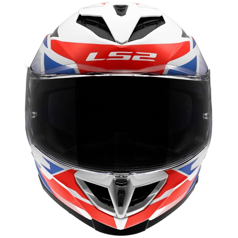 Integralna motociklistička kaciga LS2 FF818 Storm III Komai sjajna bijelo-plavo-crvena