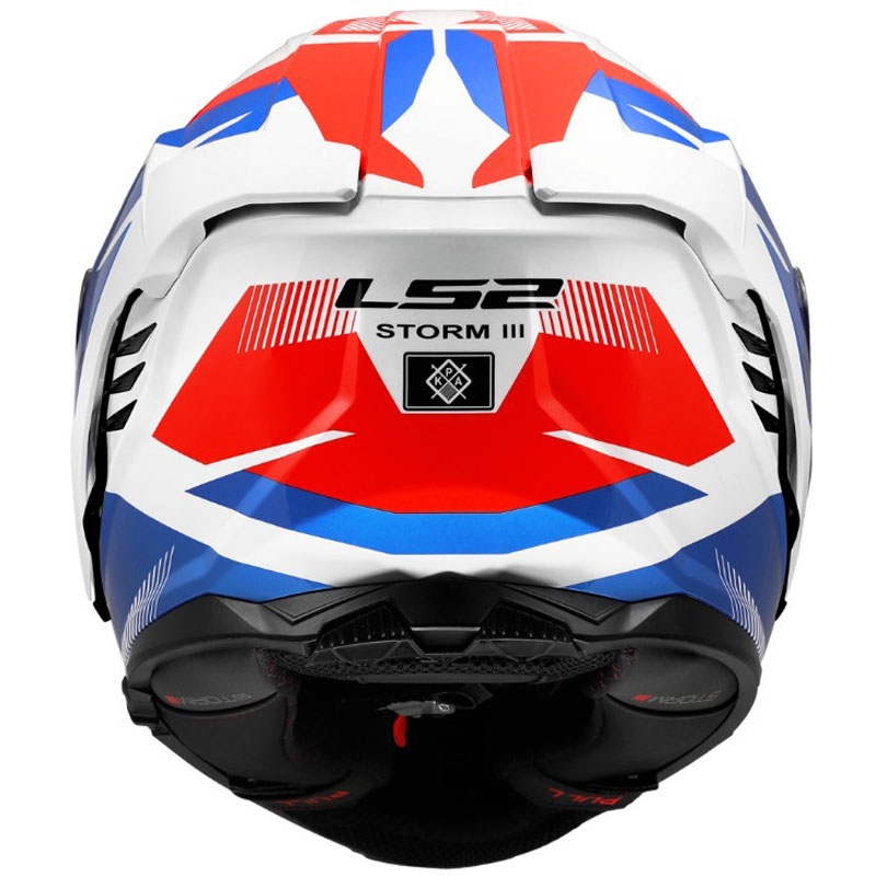 Integralna motociklistička kaciga LS2 FF818 Storm III Komai sjajna bijelo-plavo-crvena