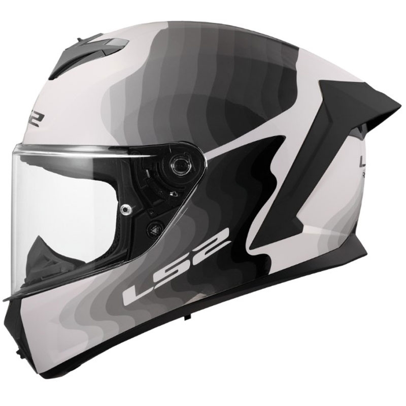 LS2 FF820 Rapid III Flow kaciga za motocikle s punim licem, sjajna bijelo-siva