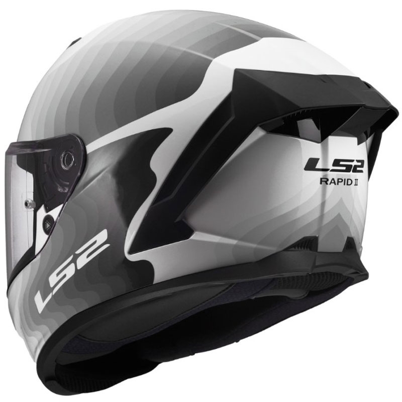 LS2 FF820 Rapid III Flow kaciga za motocikle s punim licem, sjajna bijelo-siva