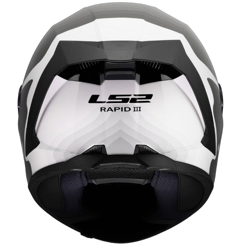 LS2 FF820 Rapid III Flow kaciga za motocikle s punim licem, sjajna bijelo-siva