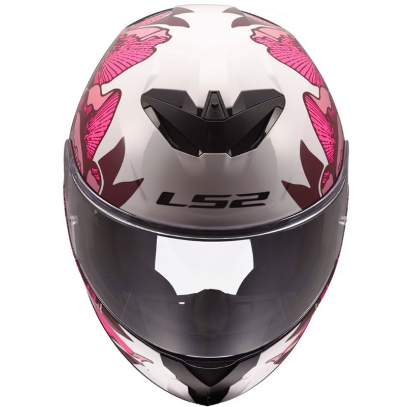 Integralna motociklistička kaciga LS2 FF820 Rapid III Poppies II sjajna bijelo-roza