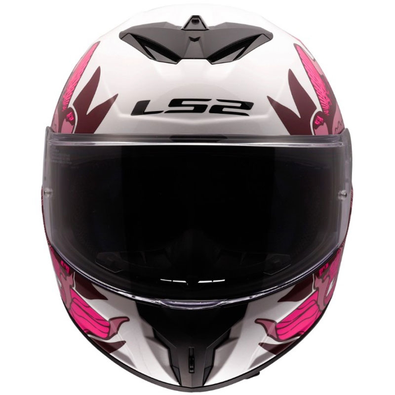 Integralna motociklistička kaciga LS2 FF820 Rapid III Poppies II sjajna bijelo-roza