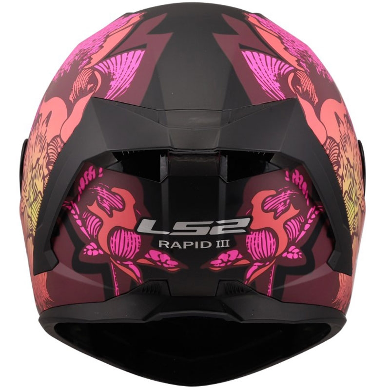 Integralna motociklistička kaciga LS2 FF820 Rapid III Poppies II mat crno-roza
