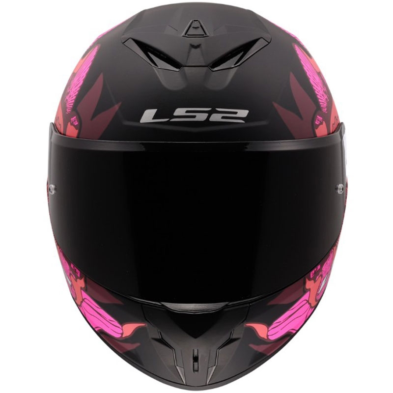 Integralna motociklistička kaciga LS2 FF820 Rapid III Poppies II mat crno-roza