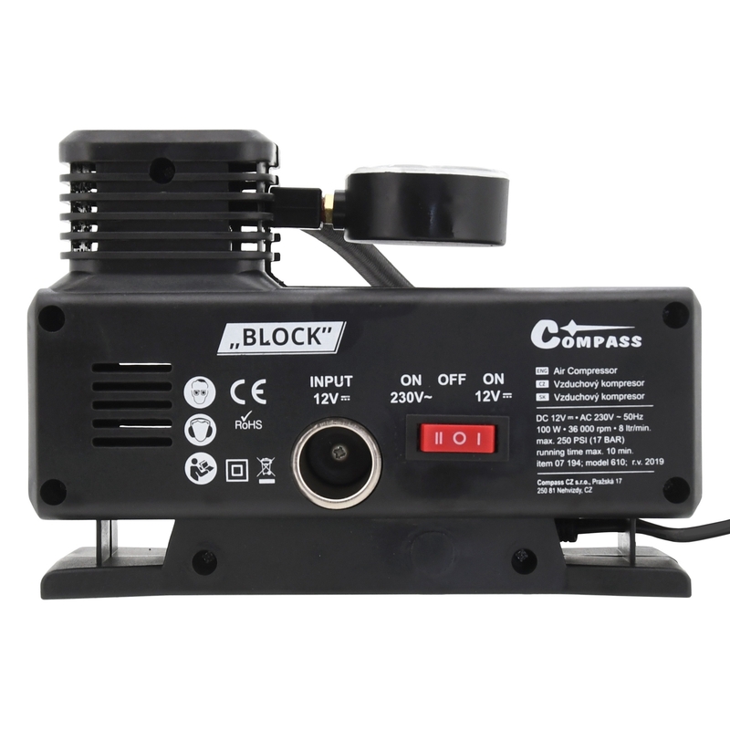Kompresor 12/230V blok TÜV/GS