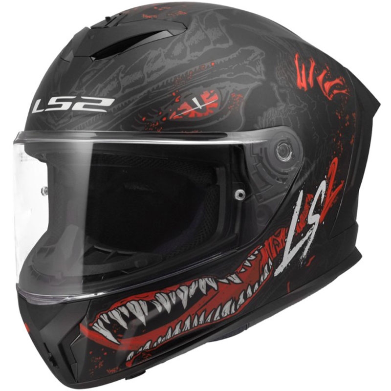 Integralna motociklistička kaciga LS2 FF820 Rapid III Kaiju II mat crno-crveno-bijela