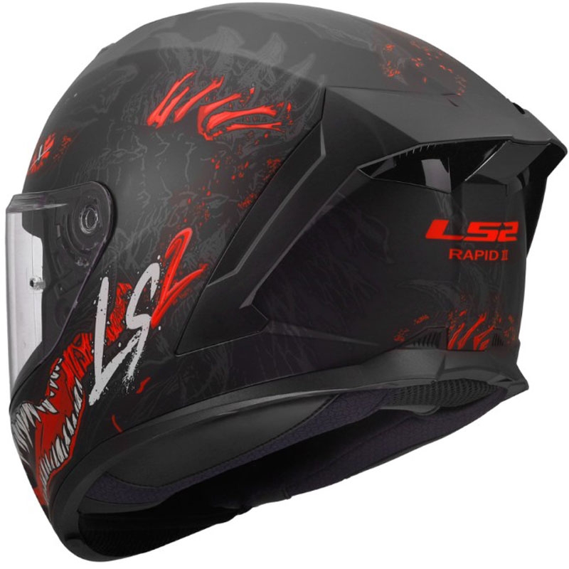 Integralna motociklistička kaciga LS2 FF820 Rapid III Kaiju II mat crno-crveno-bijela