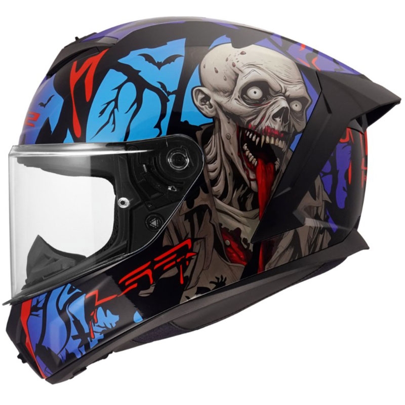 Integralna motociklistička kaciga LS2 FF820 Rapid III Zombie II sjajna crno-crveno-plava
