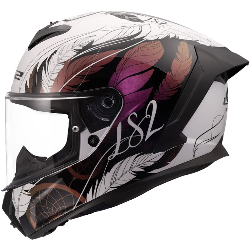 Integralna motociklistička kaciga LS2 FF820 Rapid III Boho sjajna bijelo-crno-roza