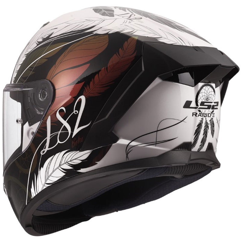 Integralna motociklistička kaciga LS2 FF820 Rapid III Boho sjajna bijelo-crno-roza