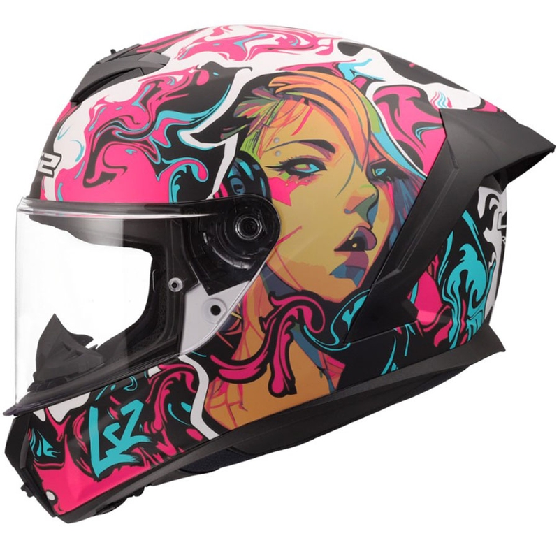 Integralna motociklistička kaciga LS2 FF820 Rapid III Cyberg mat ljubičasto-plavo-zelena