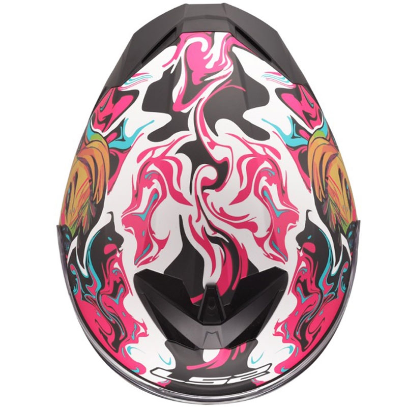 Integralna motociklistička kaciga LS2 FF820 Rapid III Cyberg mat ljubičasto-plavo-zelena