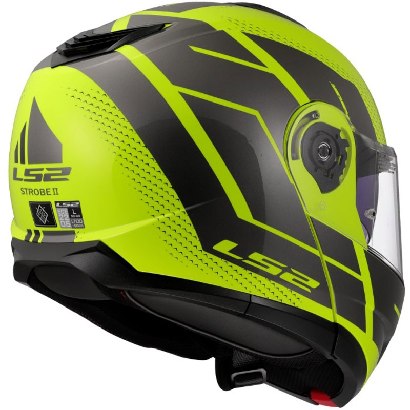 Kaciga na preklop LS2 FF908 Strobe II Code sjajna fluo žuto-crna
