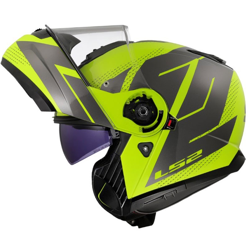 Kaciga na preklop LS2 FF908 Strobe II Code sjajna fluo žuto-crna