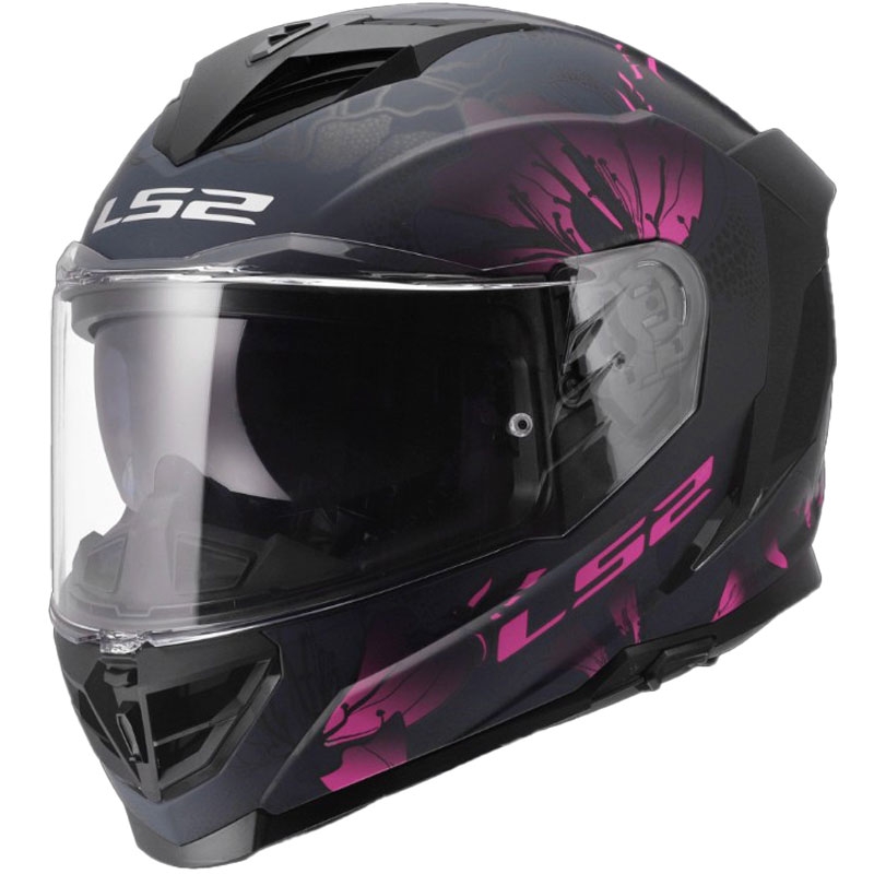 LS2 FF818 Storm III Burst kaciga za motocikle s punim licem, crno-roza
