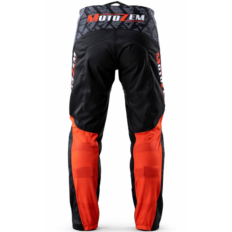 MotoZem Ground MX motocross hlače crno-bijelo-crvene
