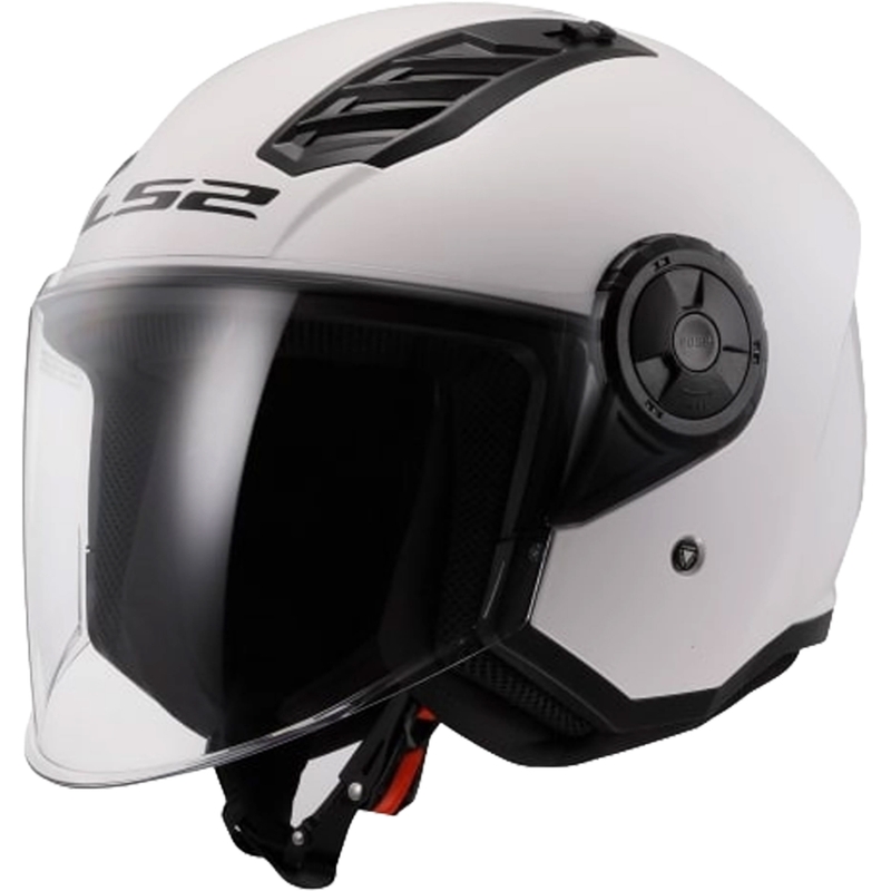 Otvorena motociklistička kaciga LS2 OF616 Airflow II, jednobojna, sjajno bijela