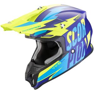 Motocross kaciga Scorpion VX-16 EVO AIR Slanter mat plavo-fluo žuta rasprodaja