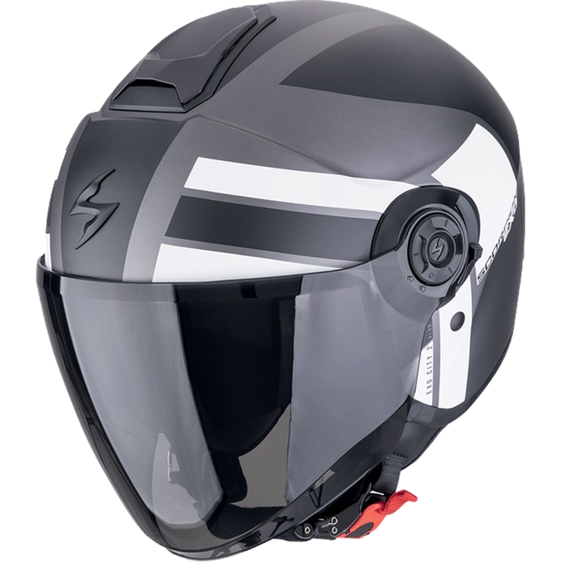 Otvorena motociklistička kaciga Scorpion EXO-CITY II BLUR mat srebrno-crno-bijela rasprodaja