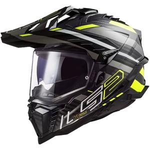 Enduro kaciga LS2 MX701 Explorer C Edge 06 crna-siva-fluo žuta