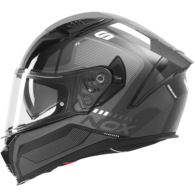 Integralna motociklistička kaciga NOX N402 Mentor crno-bijela