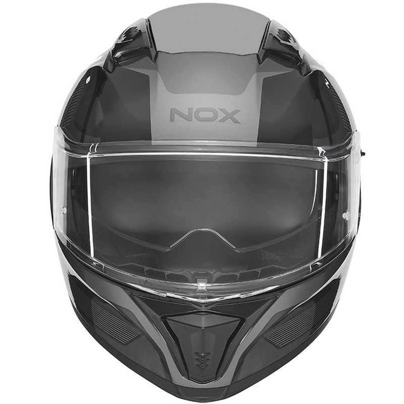 Integralna motociklistička kaciga NOX N402 Mentor crno-bijela