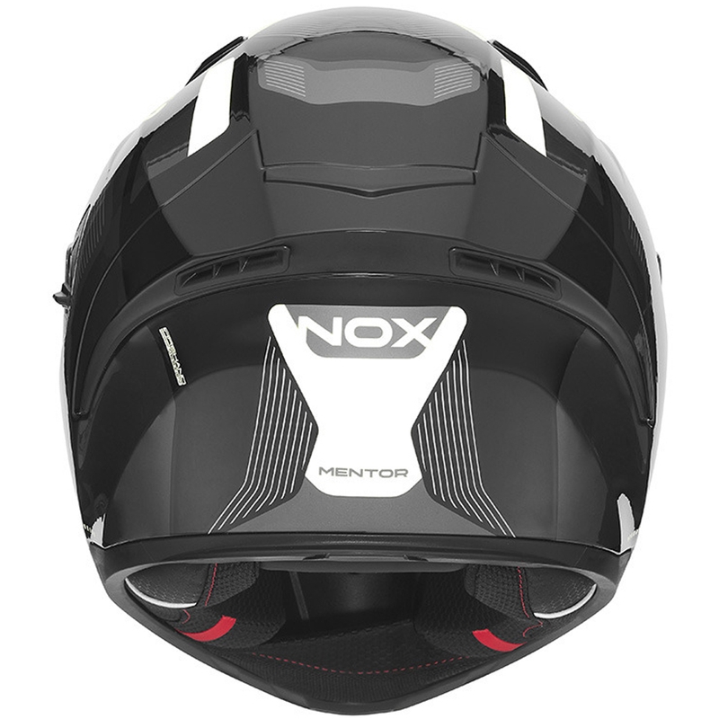 Integralna motociklistička kaciga NOX N402 Mentor crno-bijela