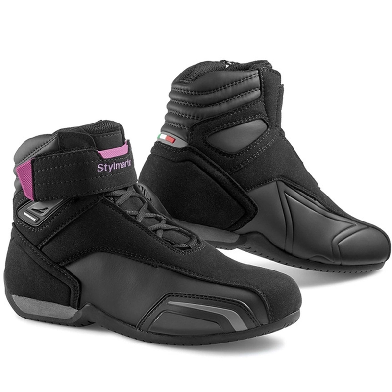 Ženske motorističke čizme Stylmartin Vector WP crno-roze