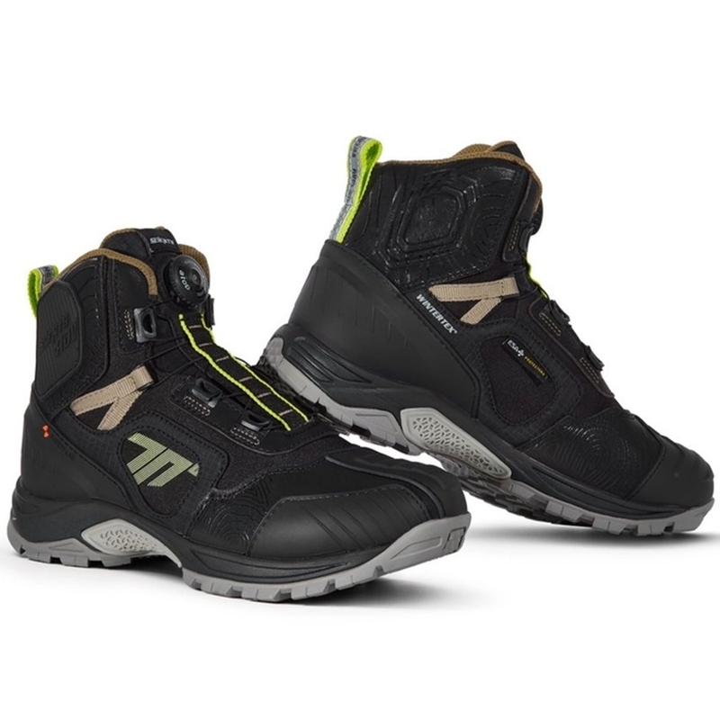 Motorističke čizme SEVENTY DEGREES SD-BA7 Stelvio Low crno-pješčano-fluo žute