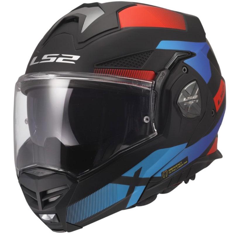 Preklopna motociklistička kaciga LS2 FF901 Advant X Nova mat crno-crveno-plava