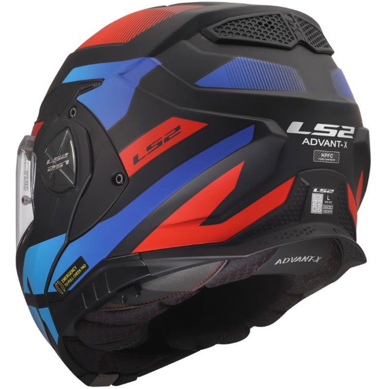 Preklopna motociklistička kaciga LS2 FF901 Advant X Nova mat crno-crveno-plava