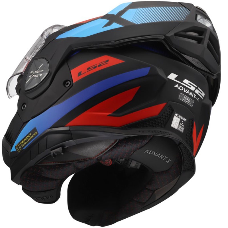 Preklopna motociklistička kaciga LS2 FF901 Advant X Nova mat crno-crveno-plava