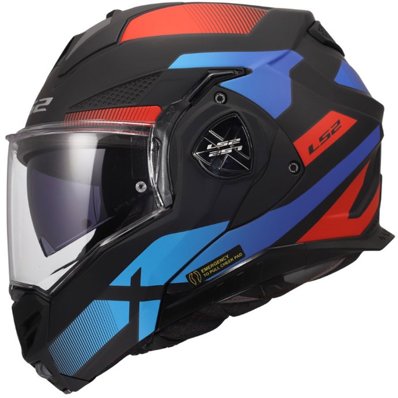 Preklopna motociklistička kaciga LS2 FF901 Advant X Nova mat crno-crveno-plava