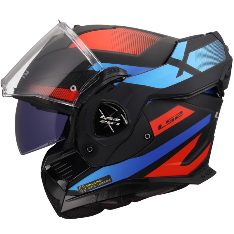 Preklopna motociklistička kaciga LS2 FF901 Advant X Nova mat crno-crveno-plava