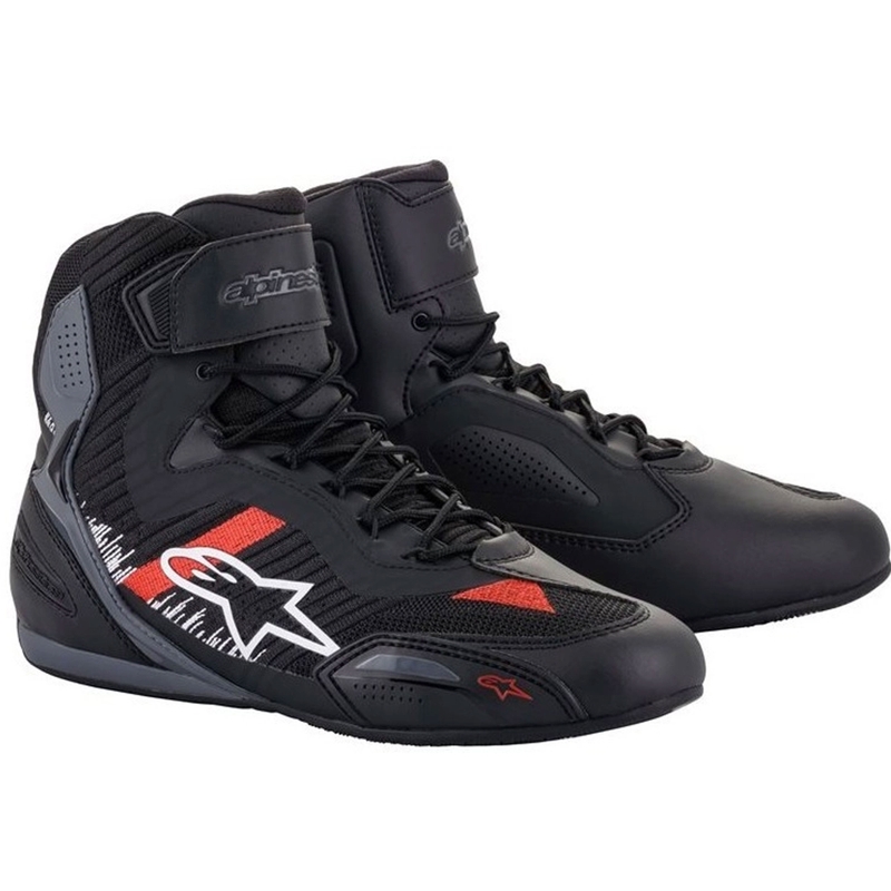 Alpinestars Faster 3 Rideknit motociklističke čizme crno-sivo-crvene
