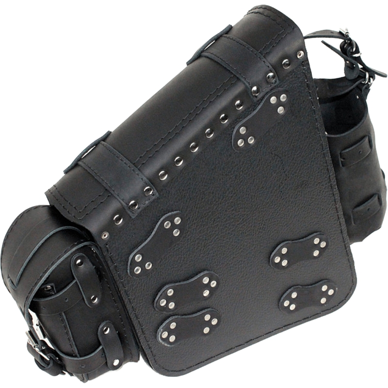 Kožna torba za motocikl RSA S49 HD Softail crna