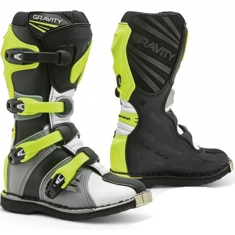 Dječje moto cipele Forma Gravity sivo-bijelo-fluo žute boje