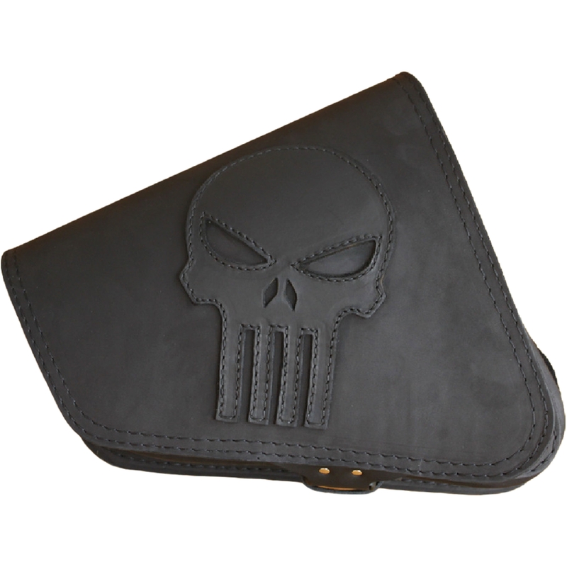 Kožna torba za motocikl RSA S571 Punisher HD Sportster crna