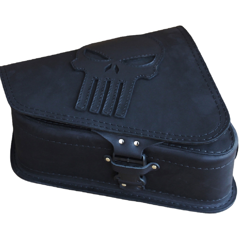 Kožna torba za motocikl RSA S571 Punisher HD Sportster crna