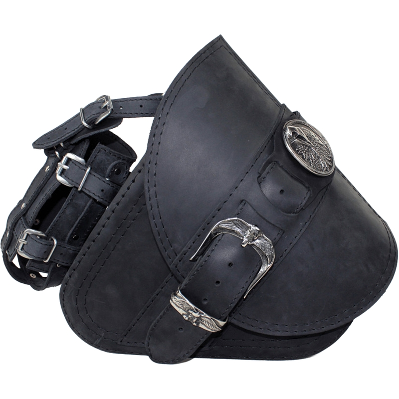 Kožna torba za motocikl RSA S594 HD Softtail crna