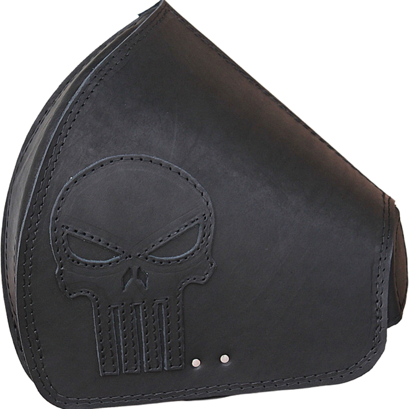 Kožna torba za motocikl RSA S641 Punisher HD Softail crna