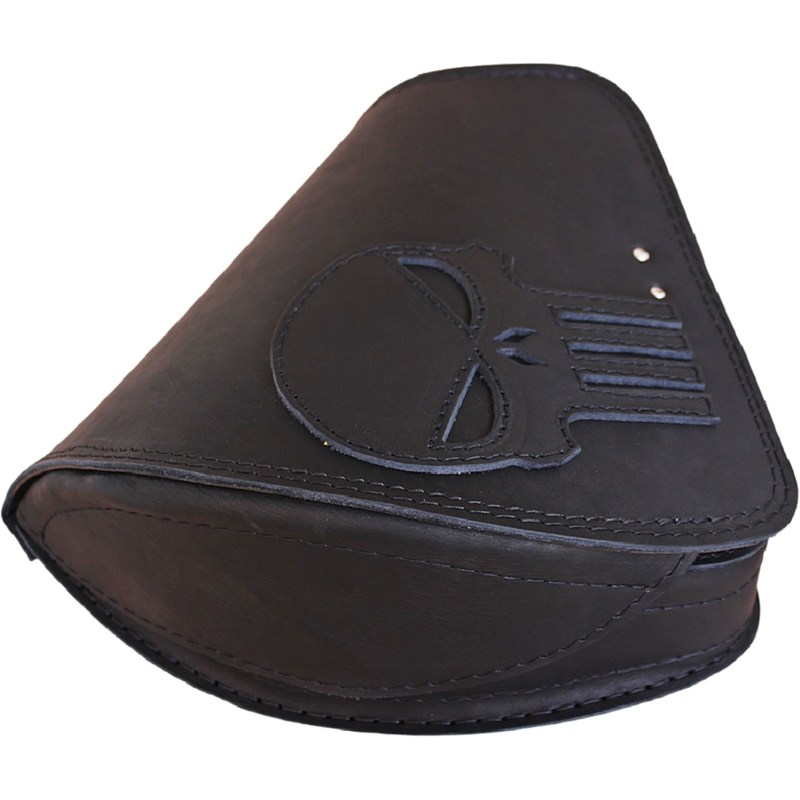 Kožna torba za motocikl RSA S641 Punisher HD Softail crna