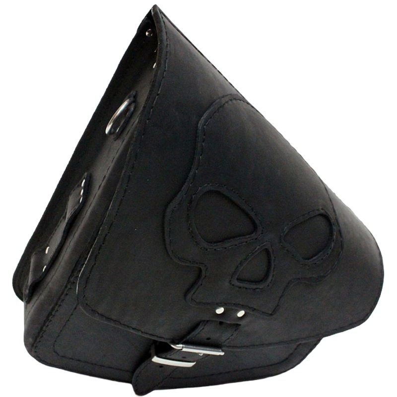 Kožna torba za motocikl RSA S66 Skull HD Softail crna