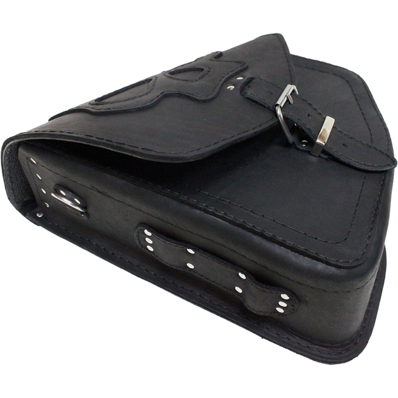 Kožna torba za motocikl RSA S66 Skull HD Softail crna