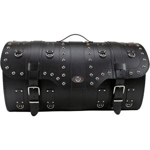 Kožna torba za motocikl s bravom i zakovicama RSA K160 crna