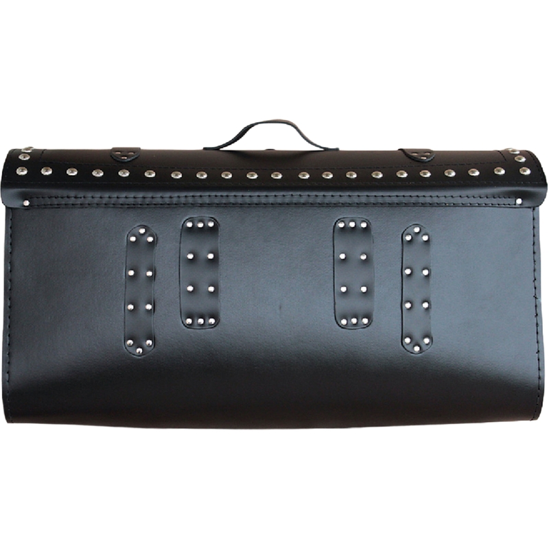 Kožna torba za motocikl s bravom, zakovicama i resama RSA K165 crna